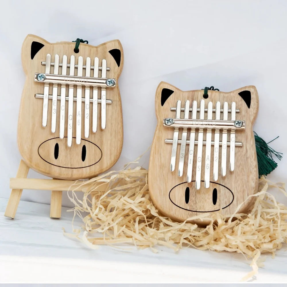 Handheld 8-key kalimba, ideal for travel and leisure.