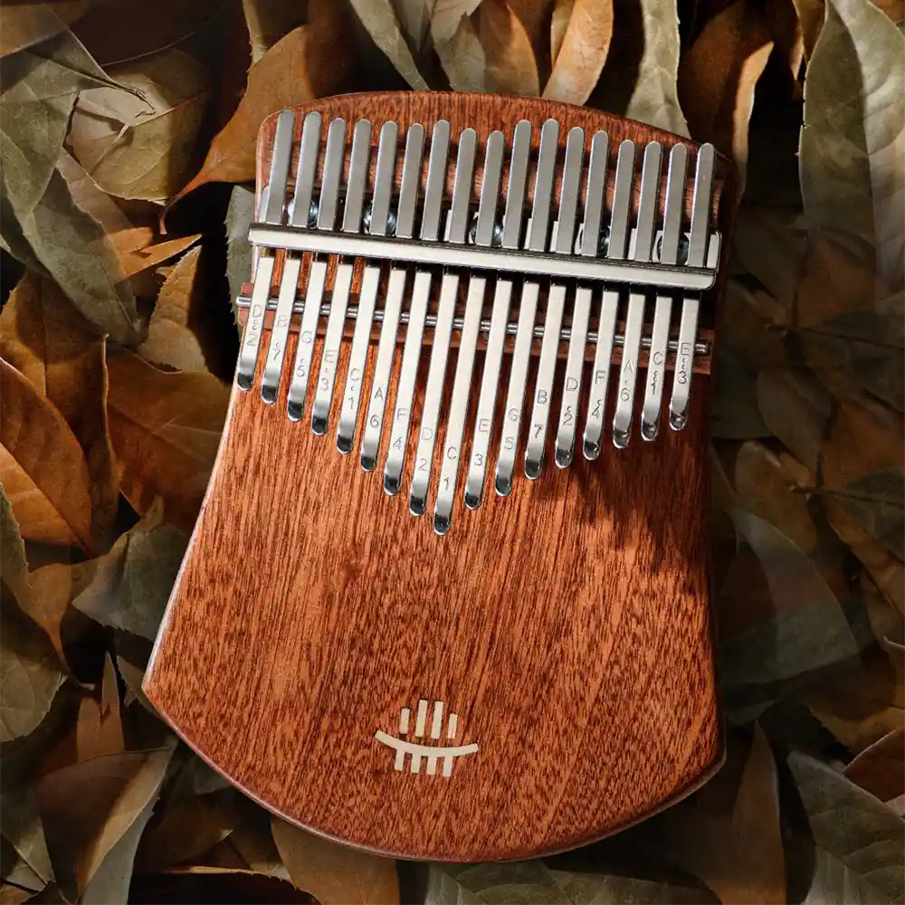 Hluru 17-Note Scalloped Wood Thumb Piano Kalimba - C Major
