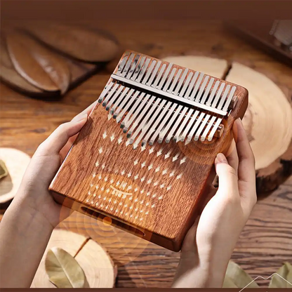 Portable wooden thumb piano