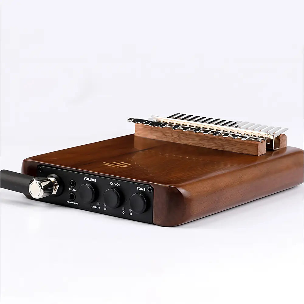 Isolated kalimba with wooden body