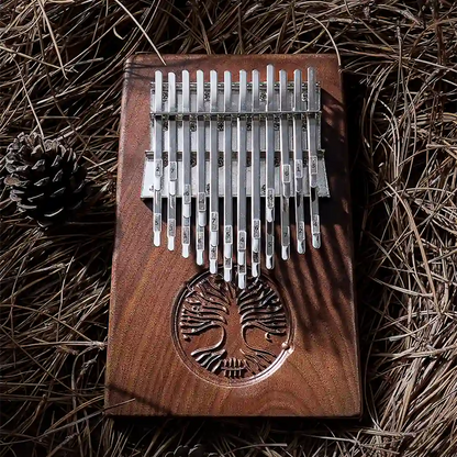 Premium 24-Note Kalimba with Exquisite Life Tree Carving - B/C Major