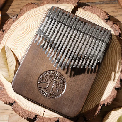 Engraved details on 38 key kalimba