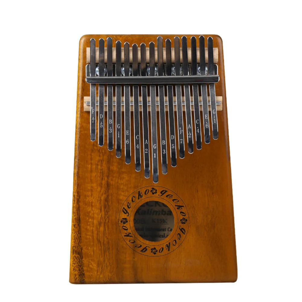 15-key kalimba bathed in sunlight, warm and inviting.